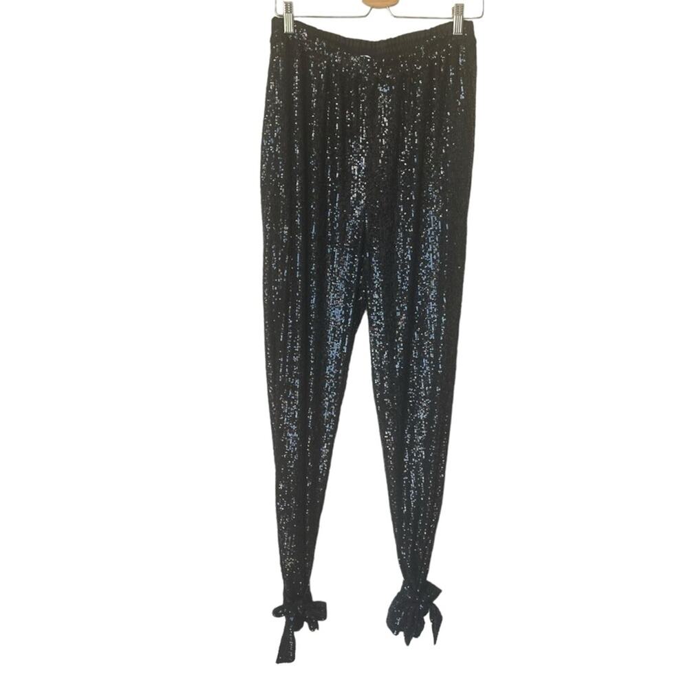 Jonathan Simkhai Sequin Joggers Mylah Size Large L - image 3